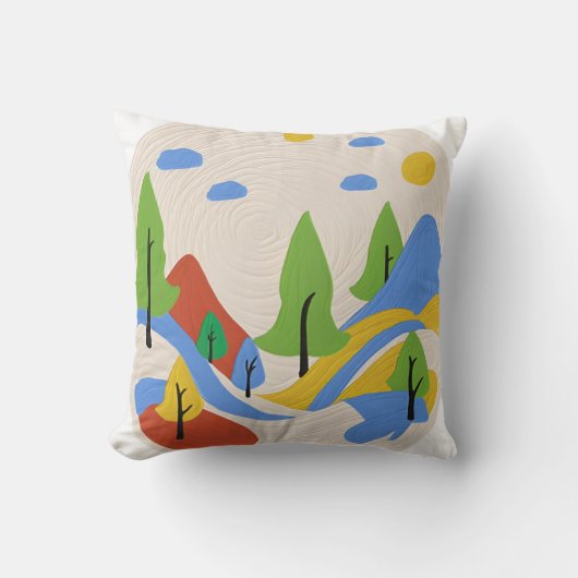 横鮮やか方枕 クッション (正面)