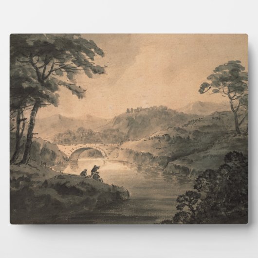 横(ペンと水墨) フォトプラーク (正面)