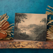 横(ペンと水墨) フォトプラーク (側面)