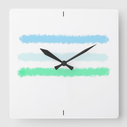横(抽象芸術) スクエア壁時計 (正面)
