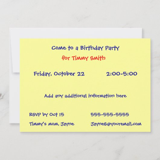 横 招待状 (裏面)