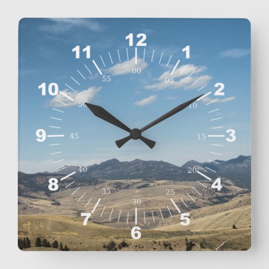 横#P4138 スクエア壁時計 (正面)