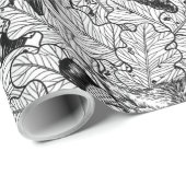 樫の木の中のフクロウ ラッピングペーパー (ロールコーナー)