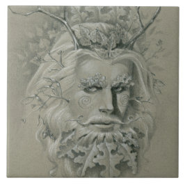 樫の葉ひげを生やした緑の男 タイル