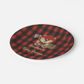 樵くまの荒野のテーマのベビーシャワー ペーパープレート (アングル)