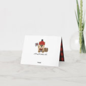 樵くまの荒野のベビーシャワーは感謝していしています サンキューカード (裏面)