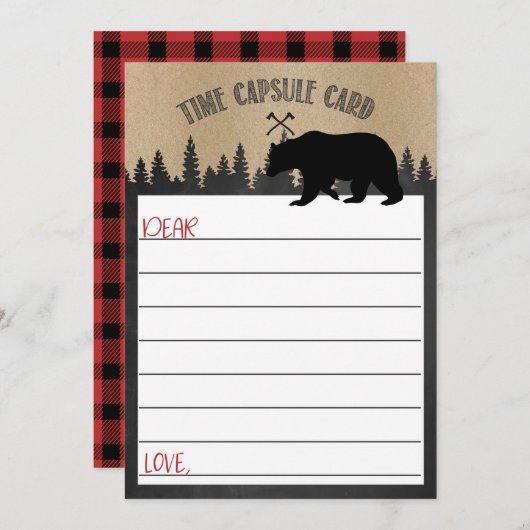 樵のタイムカプセルカード 招待状 (正面/裏面)