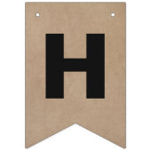 樵のバッファローの格子縞のハッピーバースデーのパーティー バンティングフラッグ (第2の旗)