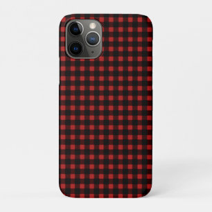 樵のプリントの赤く黒い冬のバッファローの格子縞 iPhone 11 PROケース