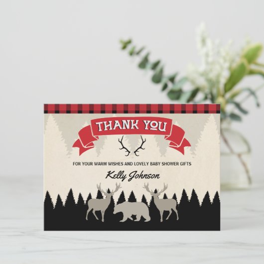 樵のベビーシャワーのサンキューカード サンキューカード (スタンド正面)