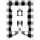 樵の格子縞くまの白黒の誕生会 バンティングフラッグ (第2の旗)