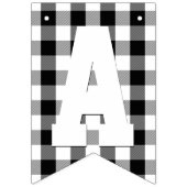 樵の格子縞くまの白黒の誕生会 バンティングフラッグ (第3の旗)