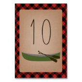 樵の格子縞のカヌー + 矢 テーブルナンバー (正面)