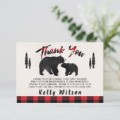 樵はベビーシャワーのサンキューカードに耐えます サンキューカード (スタンド正面)