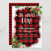 樵Ohどんなおもしろいのクリスマスのパーティの招待状 招待状 (正面/裏面)