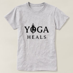 樹のポーズのシルエットがかっこいいヨガヒールズTシャツ Tシャツ