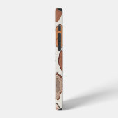 樹の年輪の森の落書きパターン iPhoneケース (左側面)