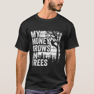 樹上生活者 私のお金は木から生まれる Tシャツ