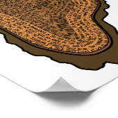 樹幹断面成長リングや輪木 ポスター (角)