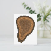 樹幹断面成長リングや輪木 ポストカード (スタンド正面)