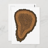 樹幹断面成長リングや輪木 ポストカード (正面/裏面)