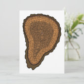 樹幹断面成長リングや輪木 招待状 (スタンド正面)