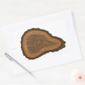 樹幹断面成長リングや輪木 長方形シール (封筒)