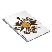 樹幹断面成長リングや輪松木 ノートブック (右側)