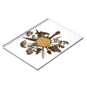 樹幹断面成長リングや輪松木 ノートブック (左側)