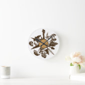 樹幹断面成長リングや輪松木 ラウンド壁時計 (ホーム)