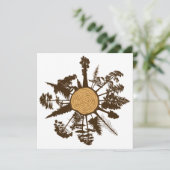 樹幹断面成長リングや輪松木 招待状 (スタンド正面)