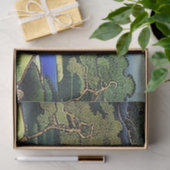 樹木が切り離される風景アジアの水のシーン 薄葉紙 (ギフト)