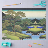樹木が切り離される風景アジアの水のシーン 薄葉紙 (クラフト)
