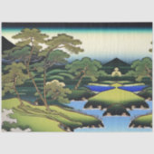 樹木が切り離される風景アジアの水のシーン 薄葉紙 (正面)