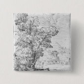 樹木が茂った景色 缶バッジ (正面)