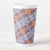 樹木とフィールドのパターン カフェラテマグ (正面)