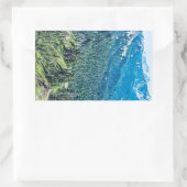 樹木と畝 長方形シール (バッグ)