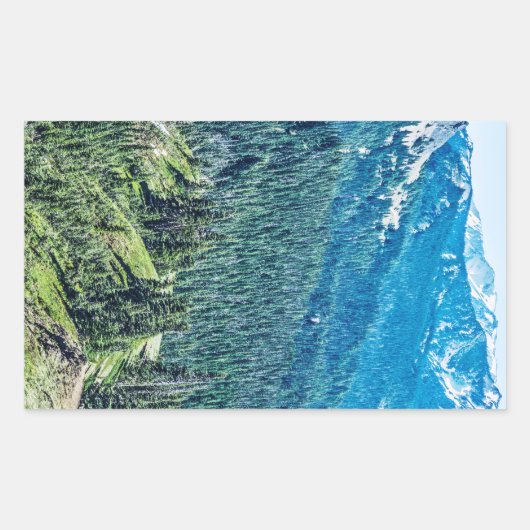 樹木と畝 長方形シール (正面)