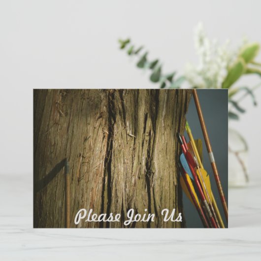 樹木に寄りかかる矢 招待状 (スタンド正面)