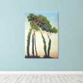 樹木のある風景, 1911 キャンバスプリント (インサイチュ (ウッドフロア))