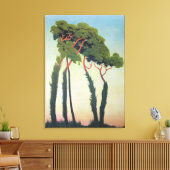 樹木のある風景, 1911 キャンバスプリント (インサイチュ (リビング))