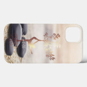 樹木のシルエットと女性の静寂ストーン Case-Mate iPhoneケース (裏面 (横))