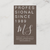 樹木のトリミング造園はっきりしたパインツリーブラウン 名刺 (裏面)