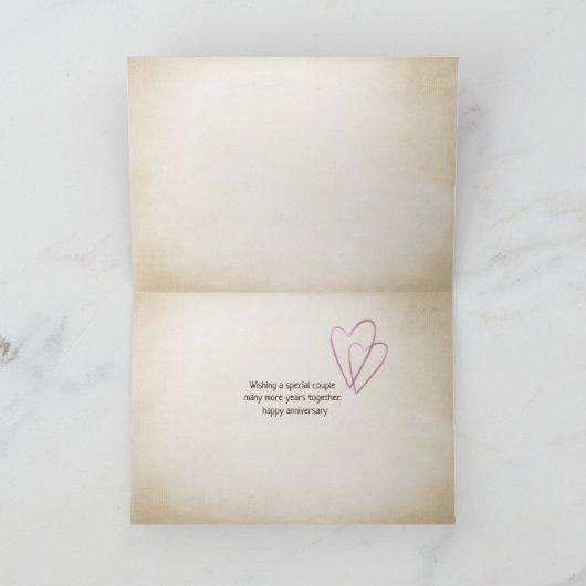 樹木のハート記念日 カード (内部)