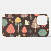 樹木の動物:手書きの自然シーン。 Case-Mate iPhoneケース (裏面 (横))