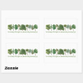 樹木の植林 長方形シール (シート)