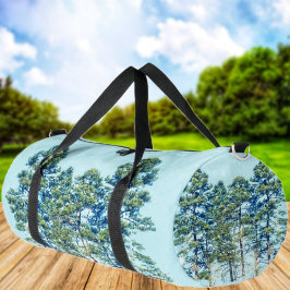 樹木の立ち並び ダッフルバッグ