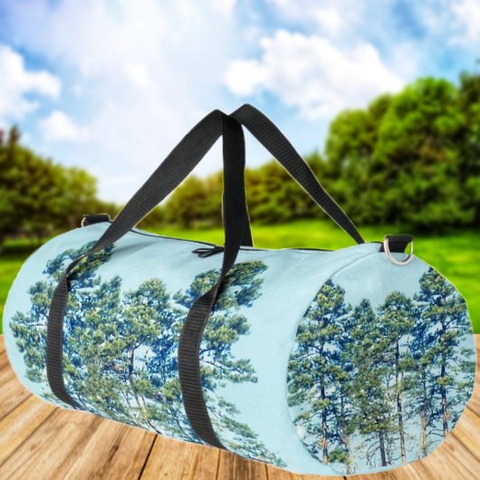 樹木の立ち並び ダッフルバッグ