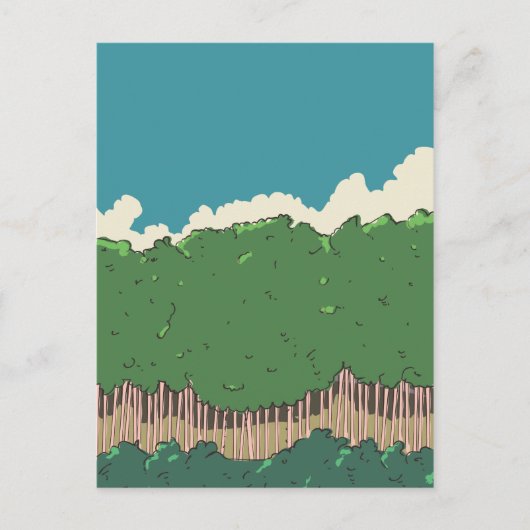 樹木の線 ポストカード (正面)