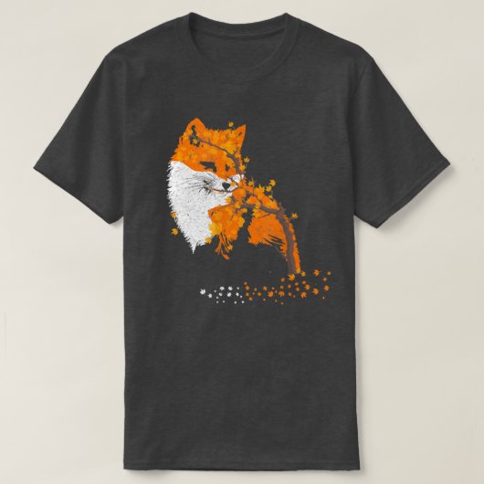 樹木の野生動物の美しい動物の木秋 Tシャツ (デザイン正面)